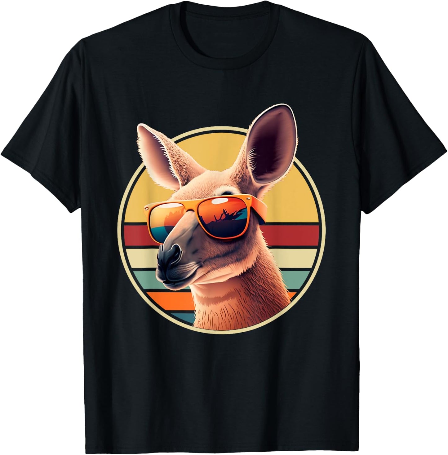 Funny Kangaroo Costume Outfit Retro Vintage Art Kangaroos T-Shirt - T-Shirt | Black
