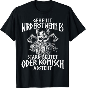 Viking Nordic Compass Wolf Nordic Germanic Midgard , black T-Shirt - T-Shirt | Black