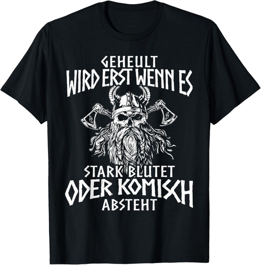Viking Nordic Compass Wolf Nordic Germanic Midgard , black T-Shirt - T-Shirt | Black