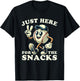 Baseball Just Here for the Snacks Funny Men Women Kids T-Shirt - T-Shirt | Black