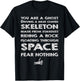 Cosmic Skeleton Pep Talk Stardust Rider T-Shirt - T-Shirt | Black