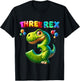 Three Rex 3rd Birthday Shirt Third Dinosaur 3 Year Old gift T-Shirt - T-Shirt | Black