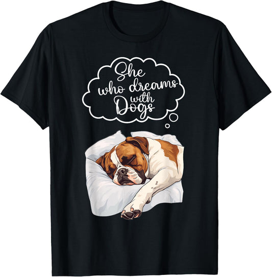 Boxer Dog Nightgown Pajama T-Shirt - T-Shirt | Black