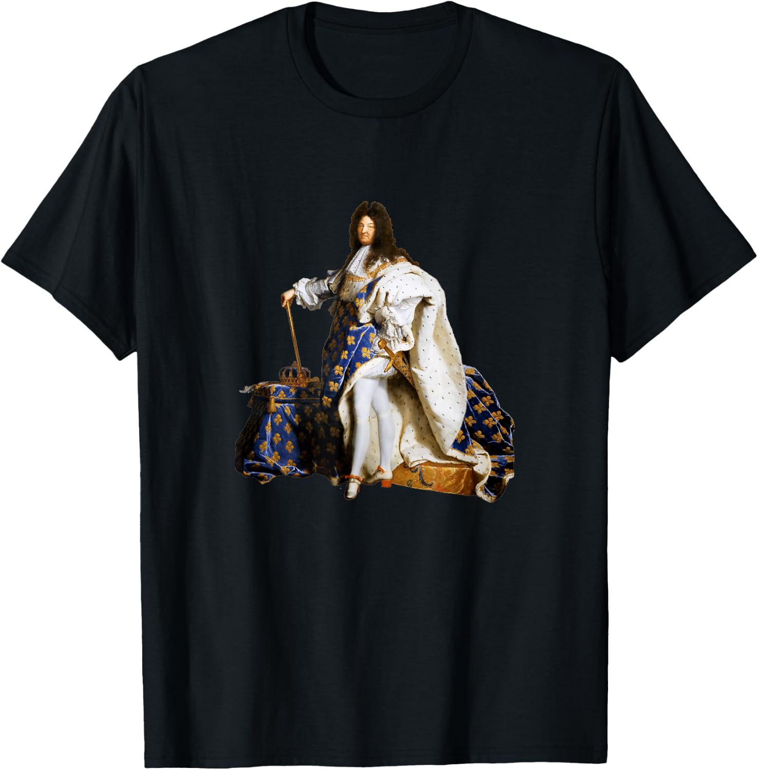 Hyacinthe Rigaud - Portrait of Louis XIV T-Shirt - T-Shirt | Black