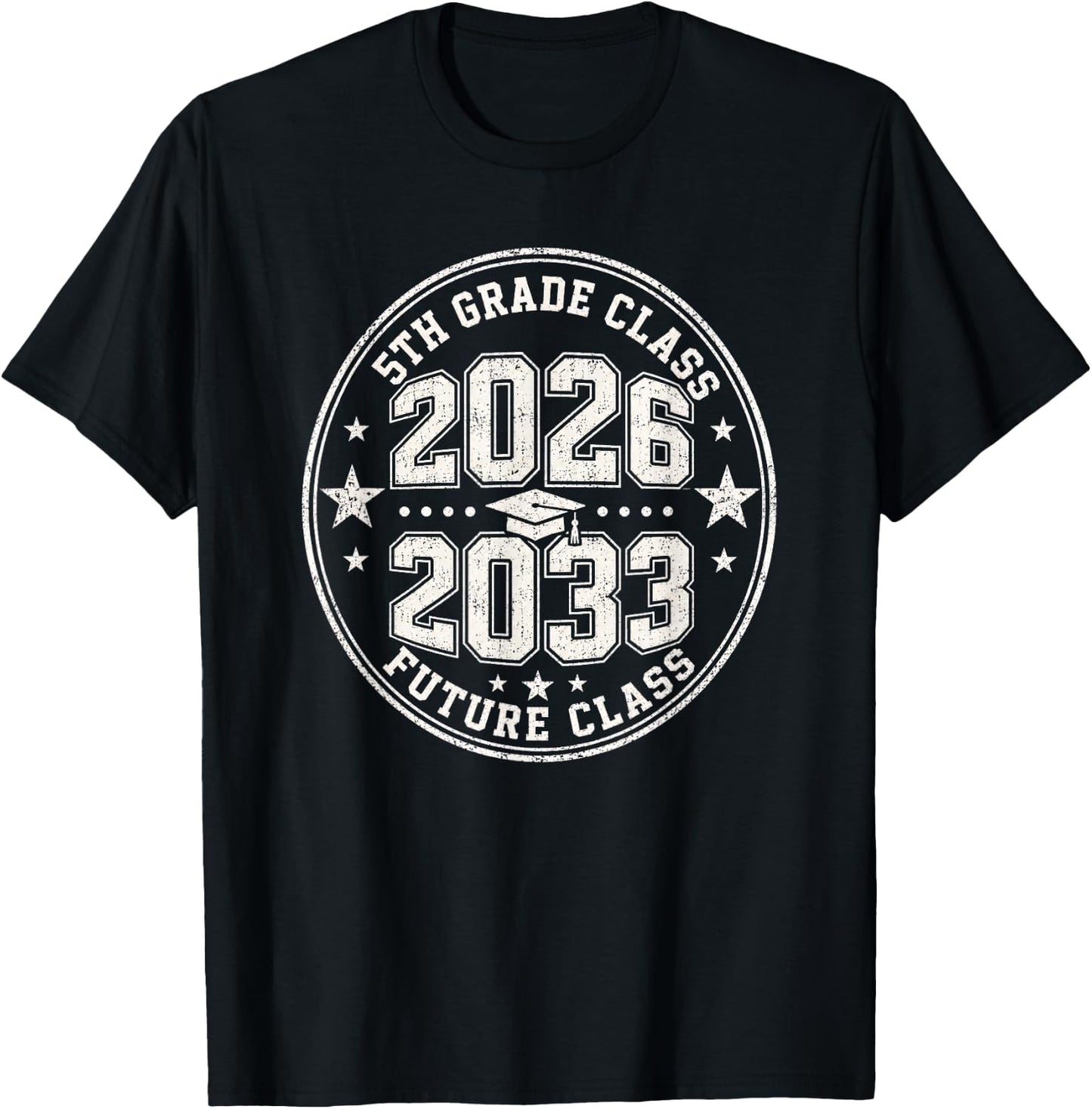Retro 5th Grade Future Class 2033 T-Shirt - T-Shirt | Black