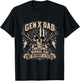 Gen X Dad Like Other Dads Without Filter Fathers Rock Skull T-Shirt - T-Shirt | Black