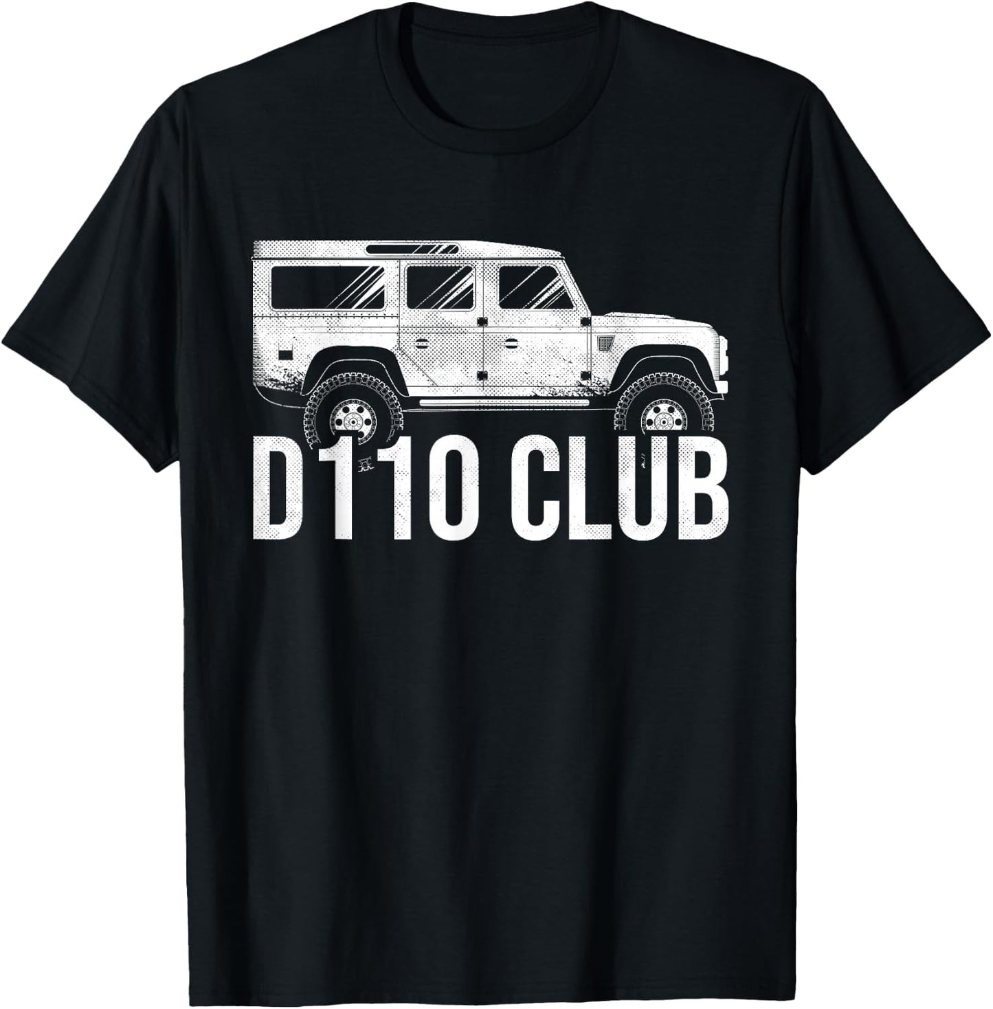 Defender D110 off-road vehicle 4x4 terrain mud nature gift T-Shirt - T-Shirt | Black