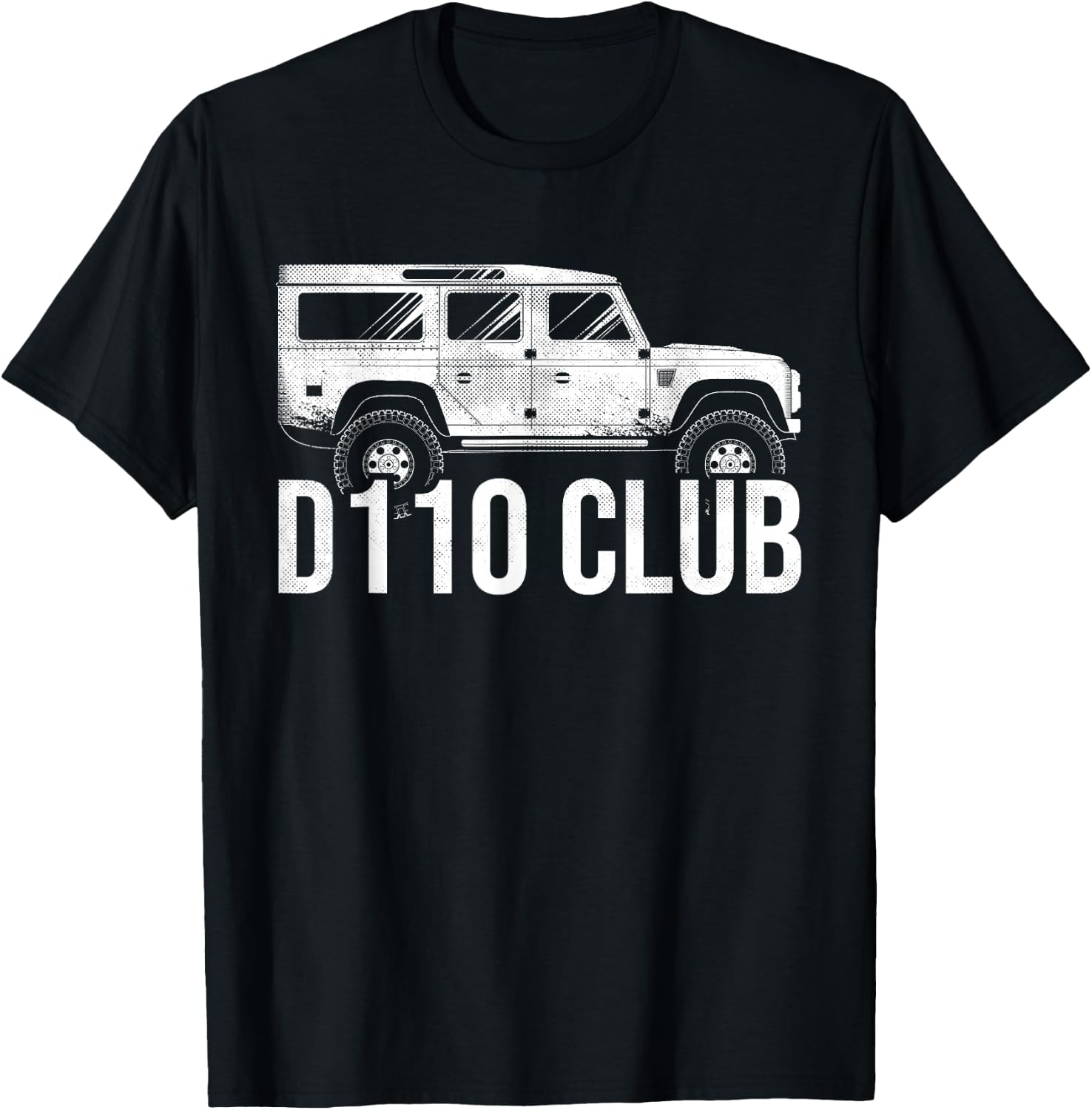 Defender D110 off-road vehicle 4x4 terrain mud nature gift T-Shirt - T-Shirt | Black