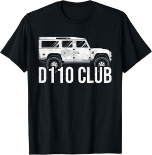 Defender D110 off-road vehicle 4x4 terrain mud nature gift T-Shirt - T-Shirt | Black