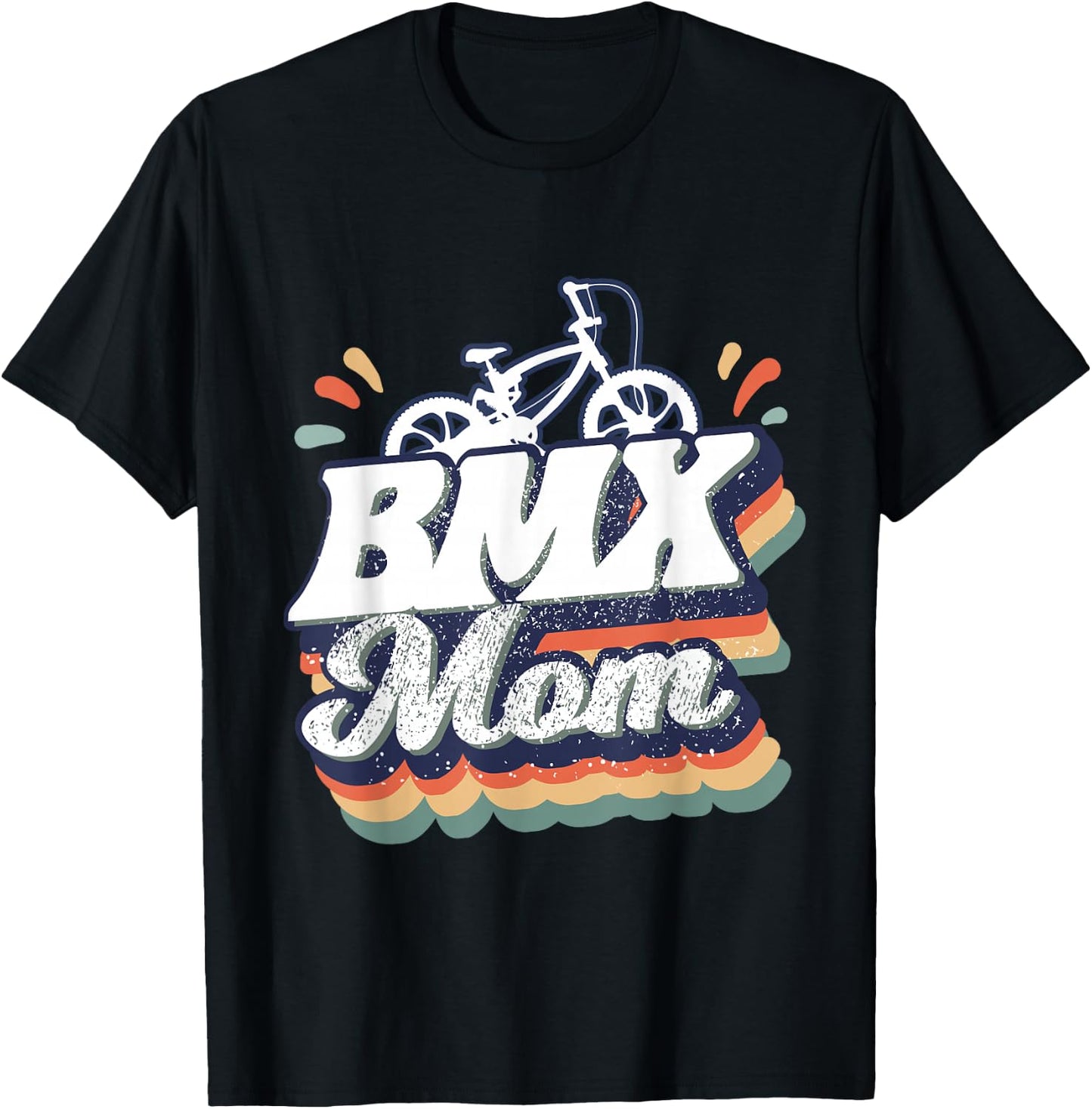 Vintage BMX Mom Gift Funny BMX Driver T-Shirt - T-Shirt | Black