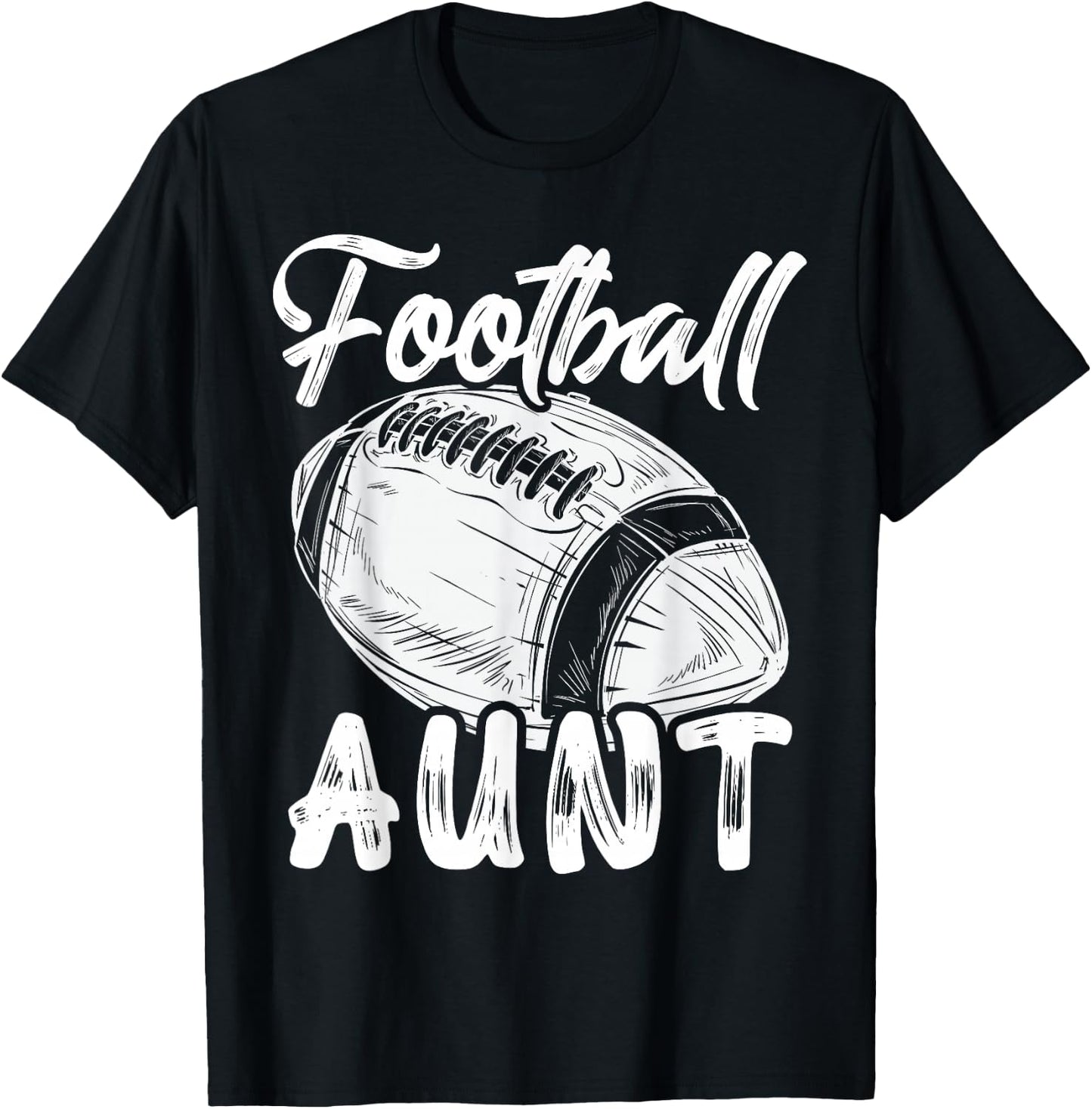 Football Aunt Family Matching Players Mothers Day T-Shirt - T-Shirt | Black