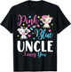 Pink Or Blue Uncle Loves You Gifts Cow Baby Gender Reveal T-Shirt - T-Shirt | Black