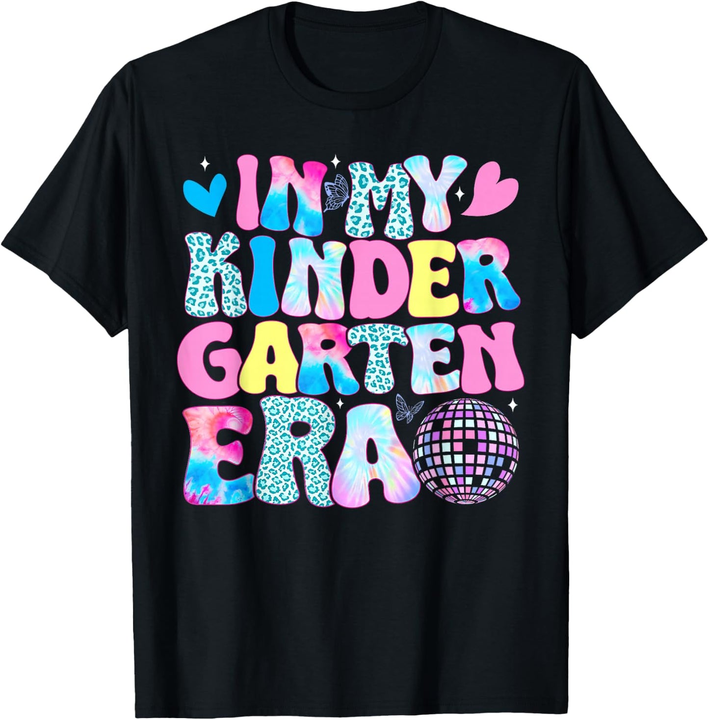 In My Kindergarten Era Girls Boys Teacher Back to School T-Shirt - T-Shirt | Black