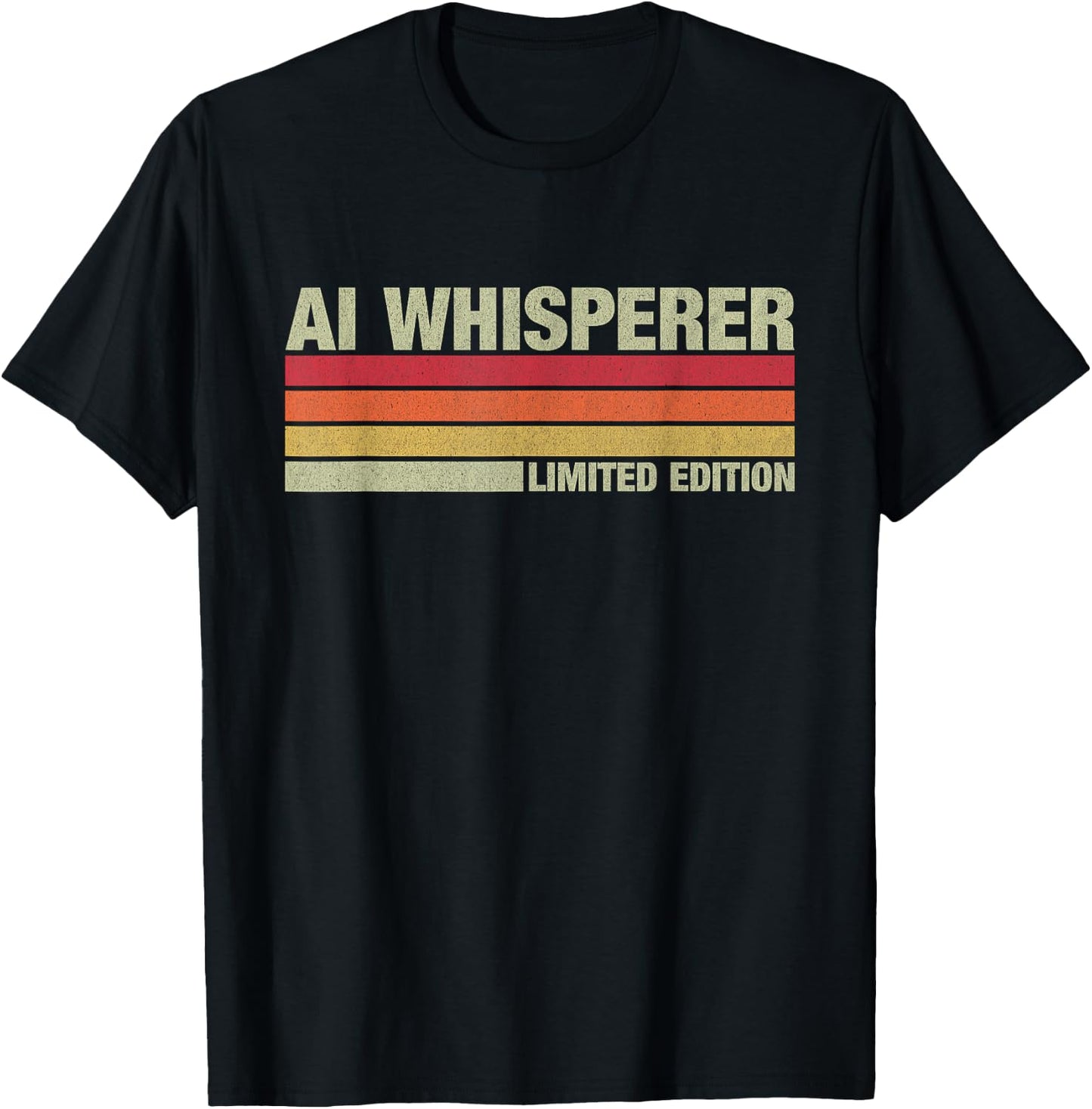 AI Whisperer - Geeky Tech AI Artificial Intelligence , black T-Shirt - T-Shirt | Black