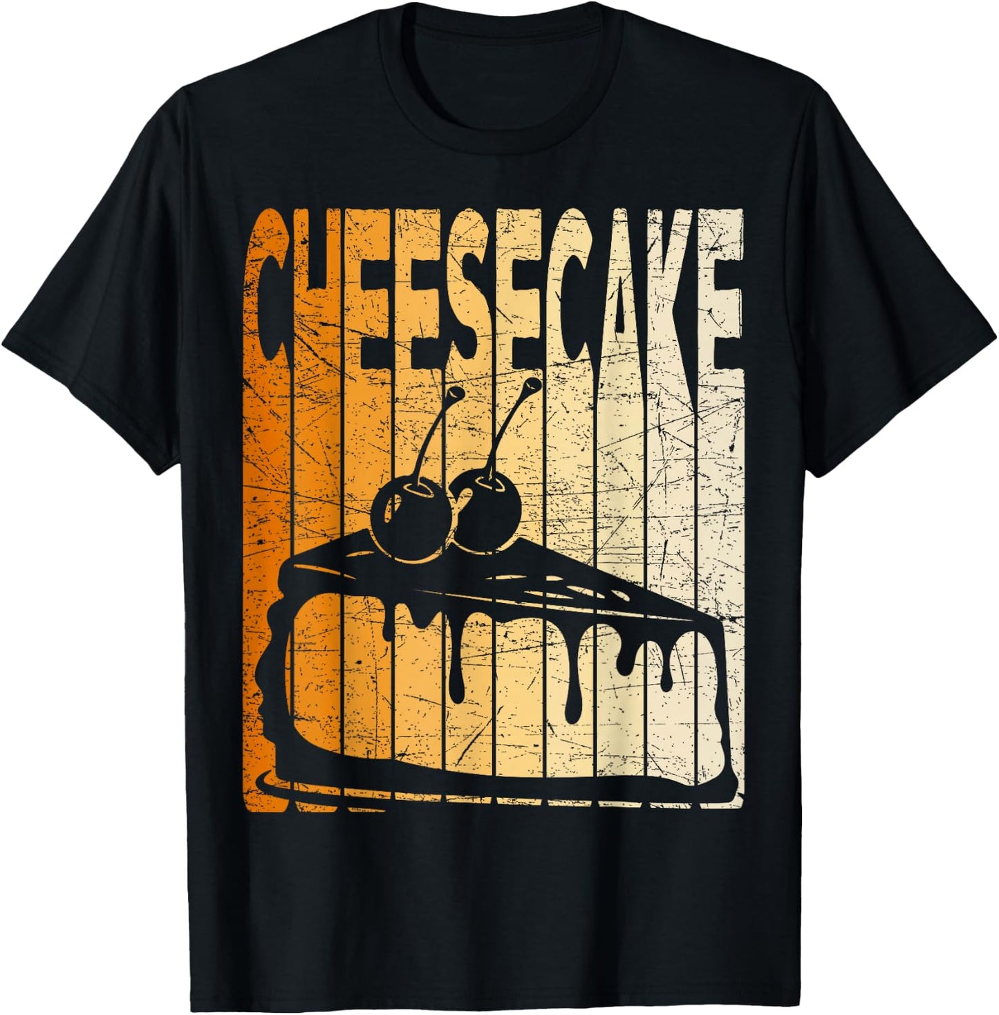 Cheesecake Dessert Vintage T-Shirt - T-Shirt | Black