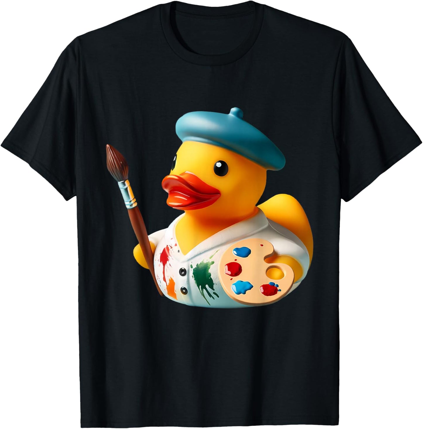 Rubber Duck Artist Painter T-Shirt - T-Shirt | Black