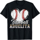 Softball Baseball Abuelita Heart Leopard Print Mother's Day T-Shirt - T-Shirt | Black