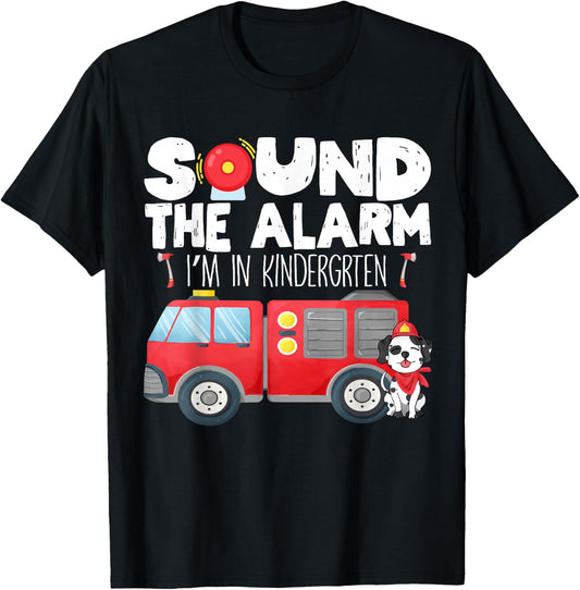 Ready for Kindergarten First Day of Kindergarten Firefighter T-Shirt - T-Shirt | Black