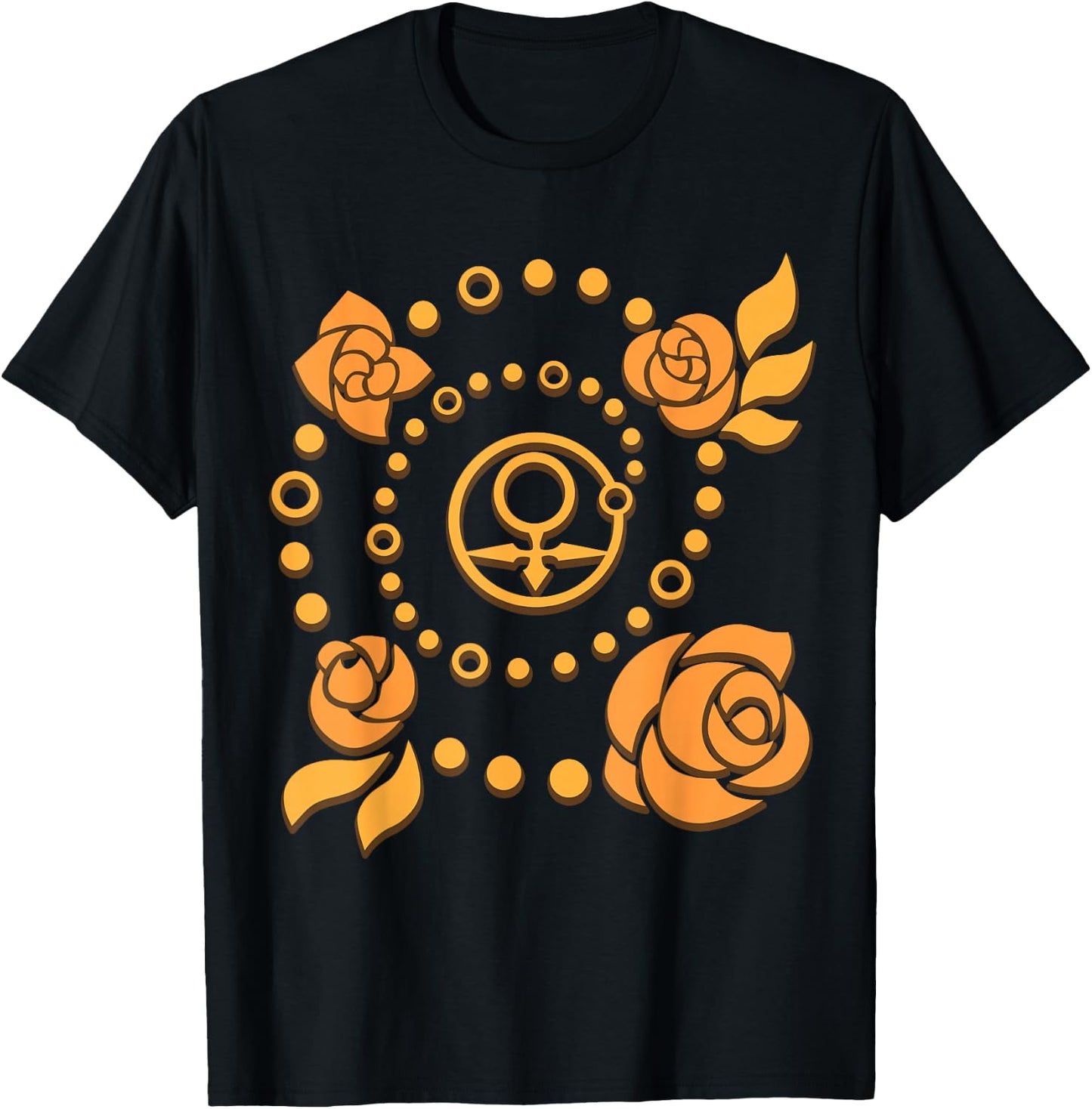 Venus Heart Charm Symbol Kawaii Anime Love Chain Design T-Shirt - T-Shirt | Black