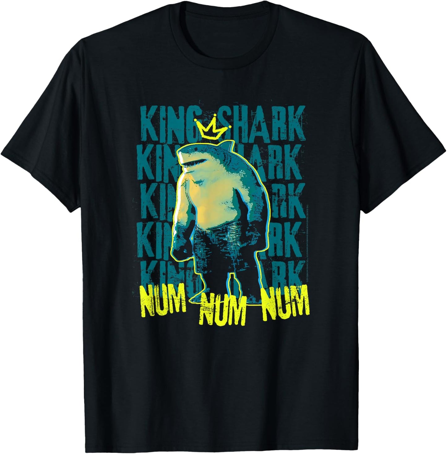 Suicide Squad King Shark Hero Num Num T-Shirt - T-Shirt | Black