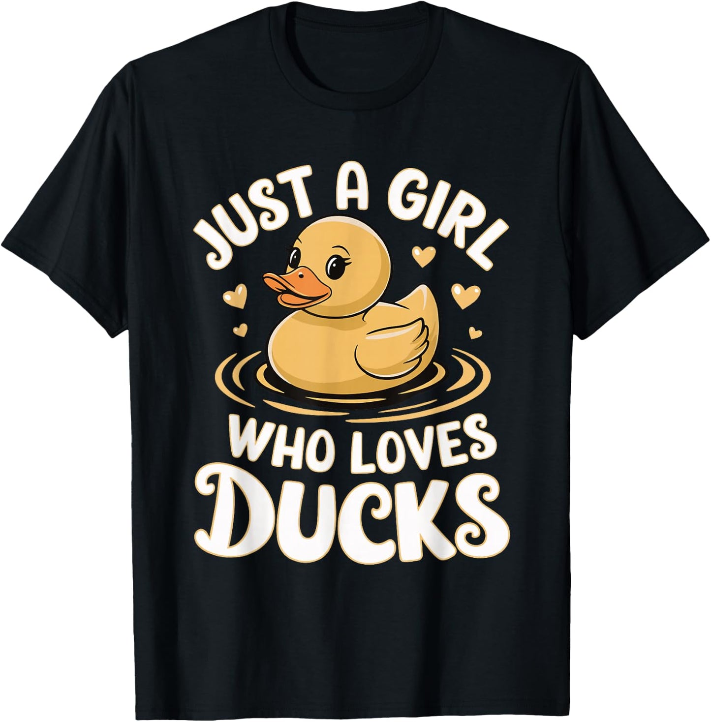 Just a girl who loves Ducks Girl T-Shirt - T-Shirt | Black