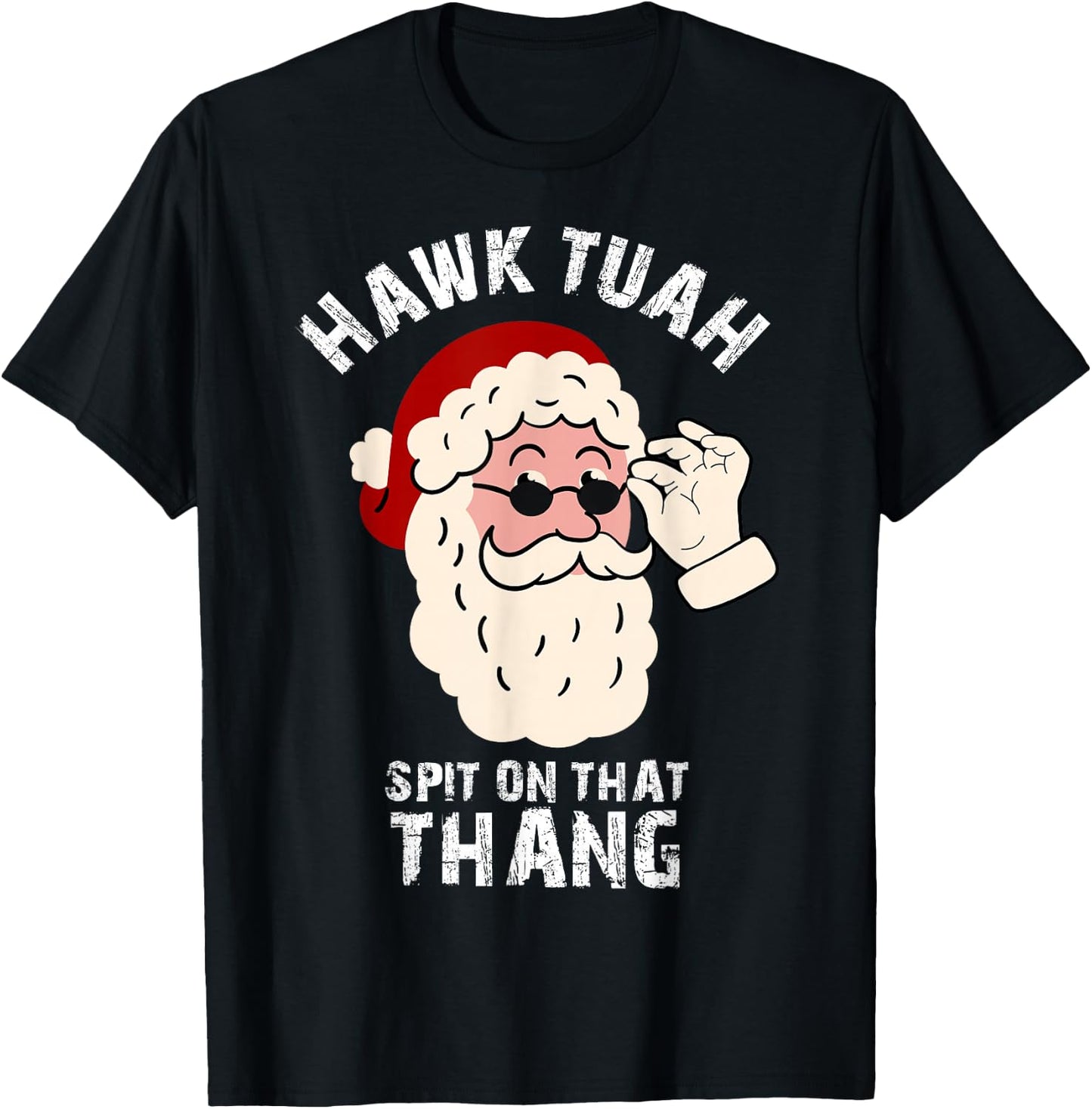 Summer Santa Christmas In July Hawk Tuah Spit on That Thang Women T-Shirt - T-Shirt | Black