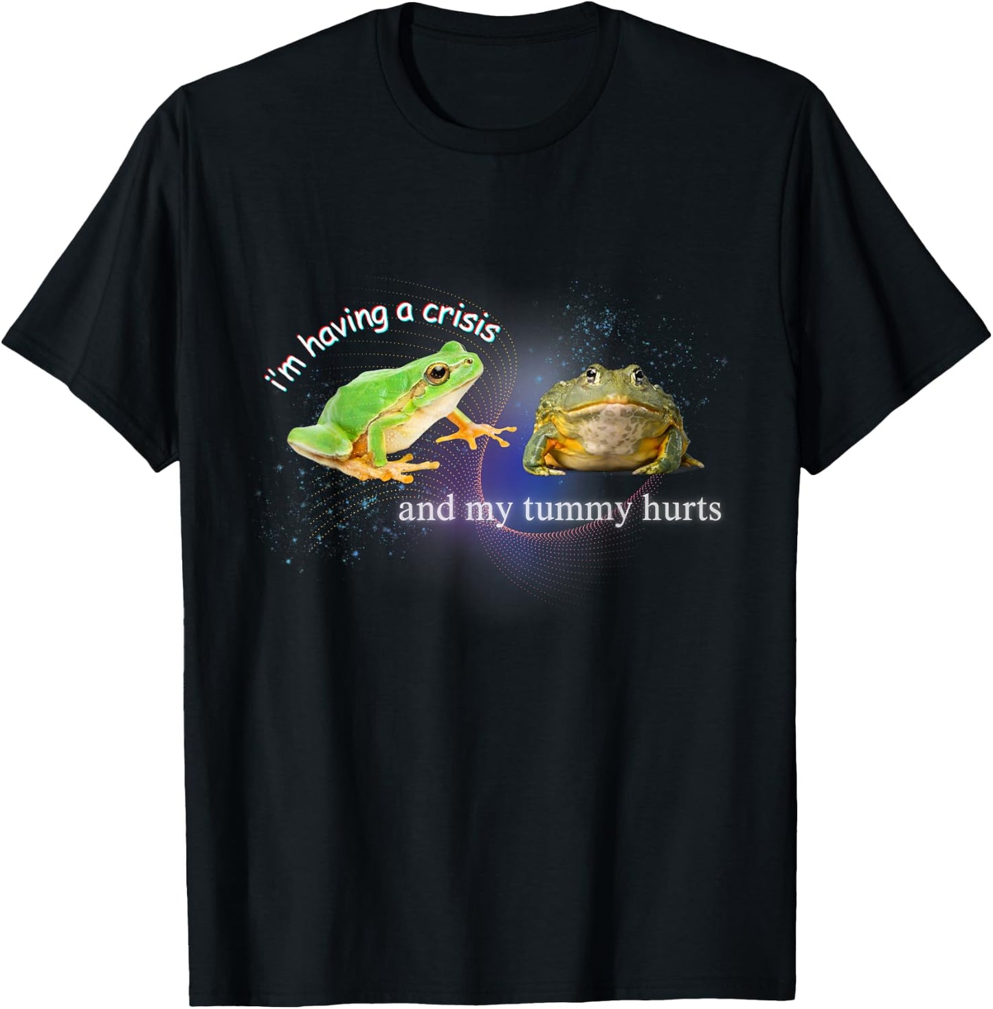 Funny Frog Toad Cursed Meme Absurdist Space Dank Aesthetic T-Shirt - T-Shirt | Black