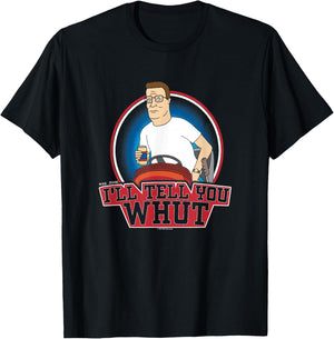 King of The Hill Hank Hill Mowing I'll Tell You What T-Shirt - T-Shirt | Black