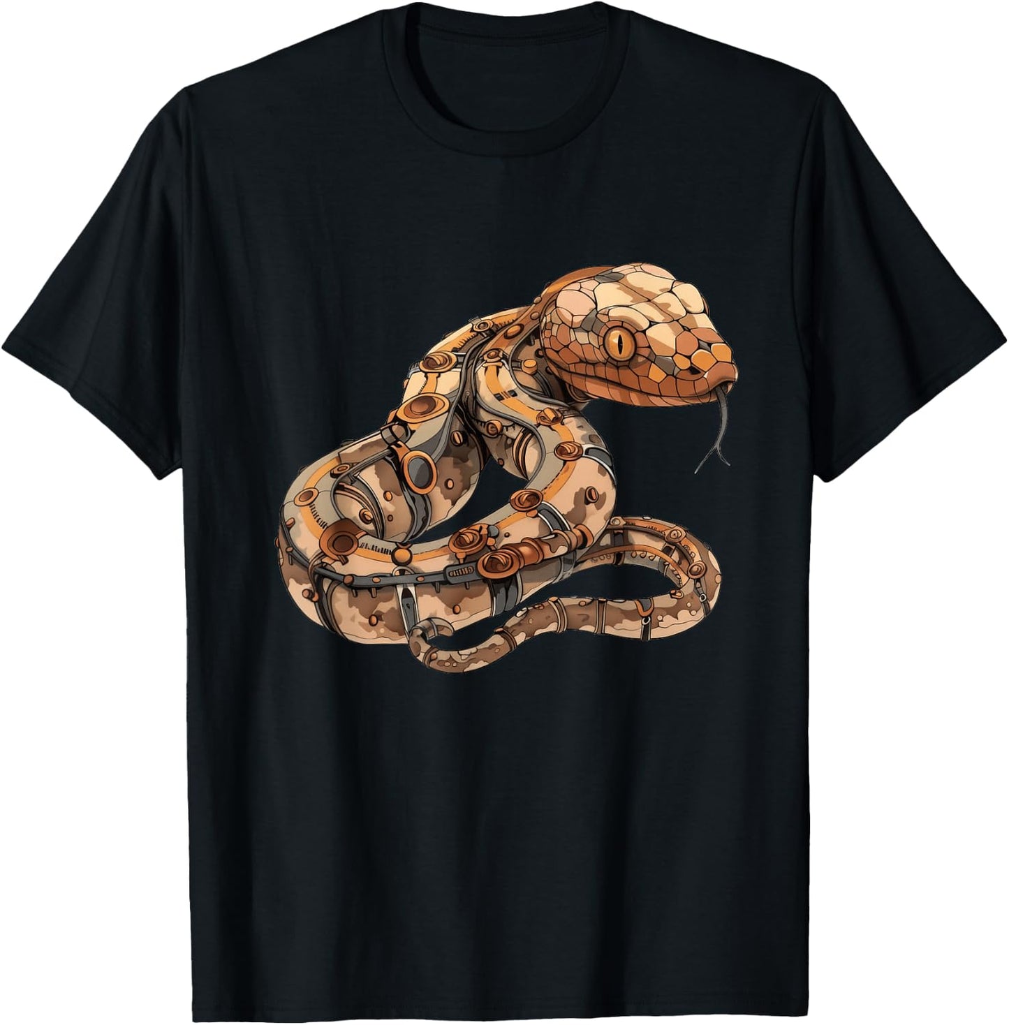 Copperhead Snake Steampunk T-Shirt - T-Shirt | Black
