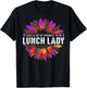 Leopard Tie Dye Sunflower Lunch Lady Back to School Novelty T-Shirt - T-Shirt | Black
