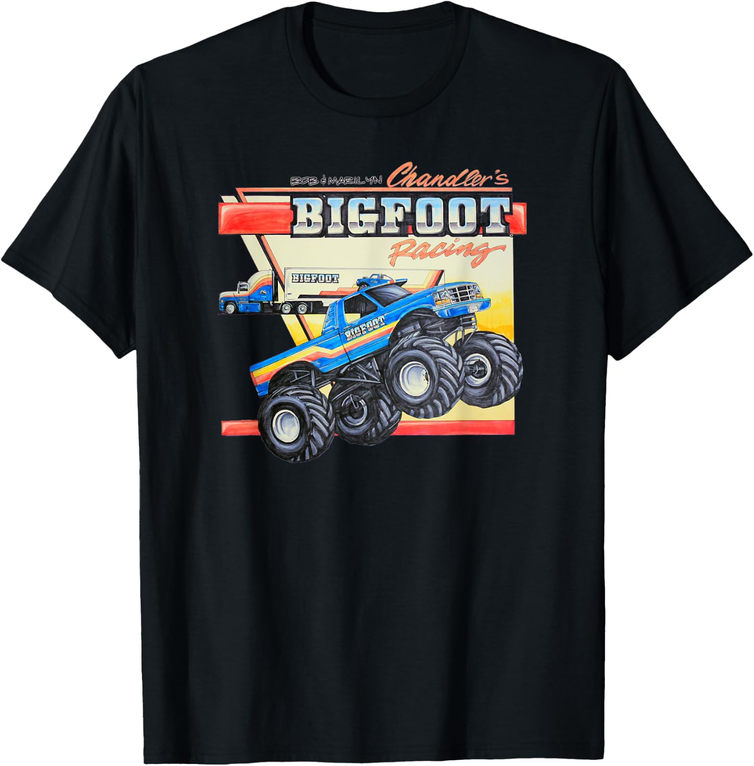 Bob & Marilyn Chandler's BIGFOOT Racing T-Shirt - T-Shirt | Black