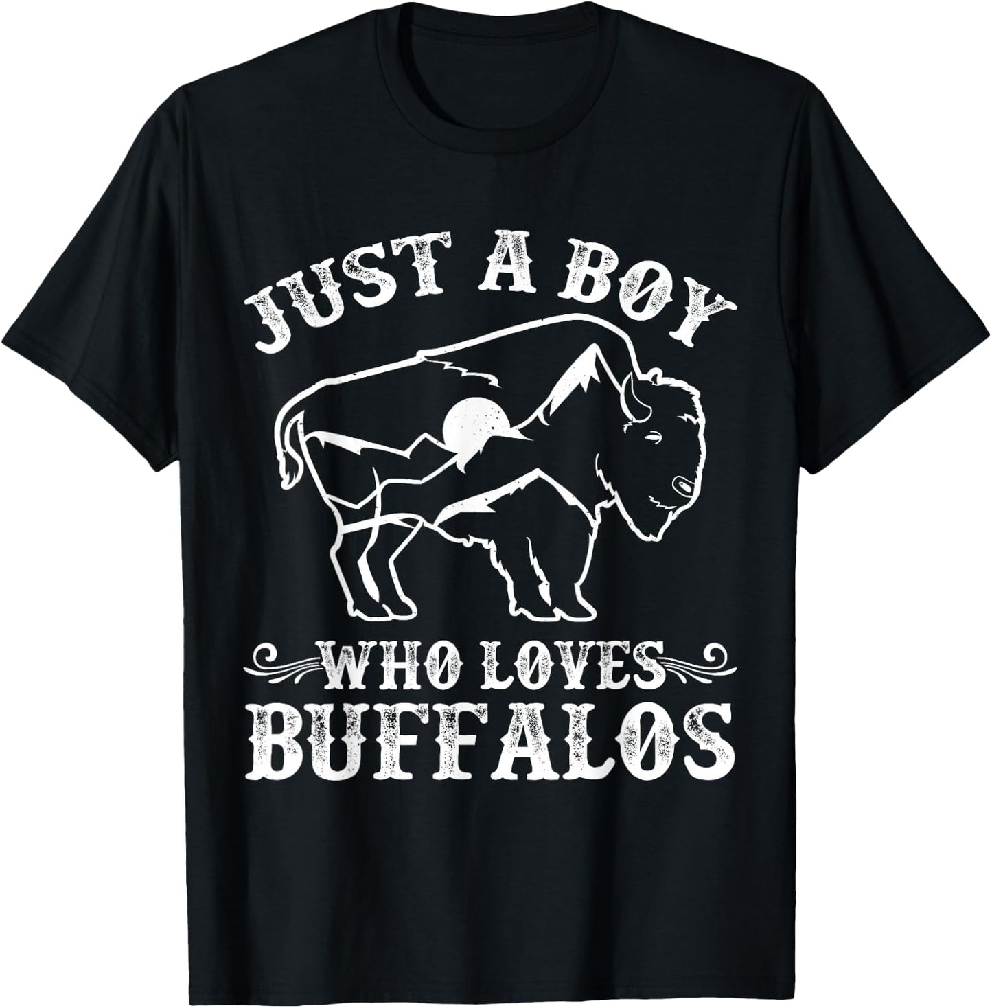 Buffalo Bison Toddler Boys Kids T-Shirt - T-Shirt | Black