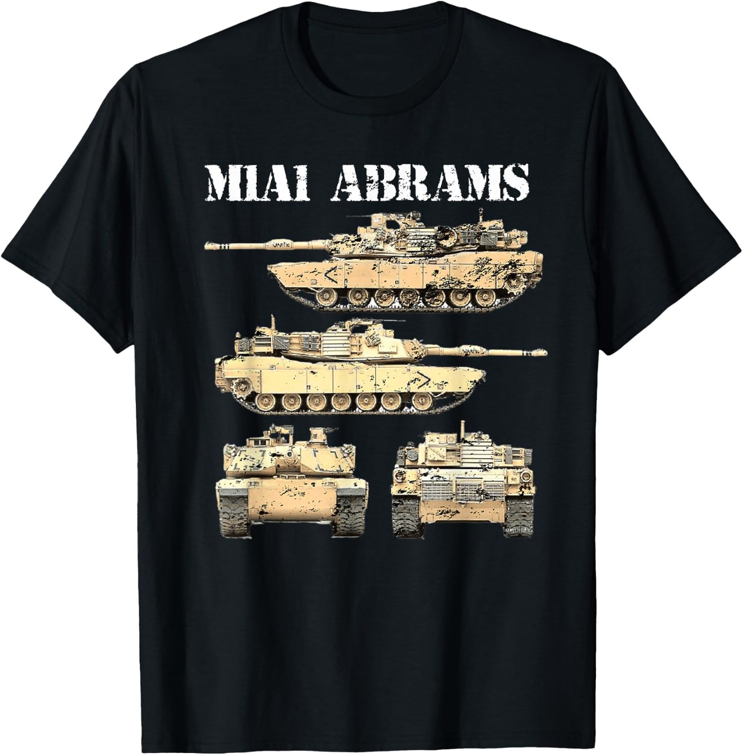 M1A1 Abrams Battle Tank Driver US Army Tanks Enthusiast T-Shirt - T-Shirt | Black