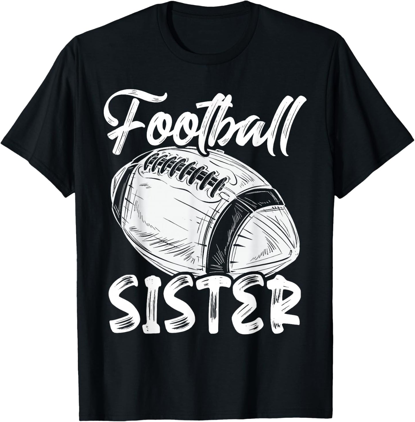 Football Sister Women Family Matching Players Mothers Day T-Shirt - T-Shirt | Black