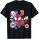Kinder Marvel Spidey and His Amazing Friends 3 Year Old Birthday T-Shirt - T-Shirt | Black