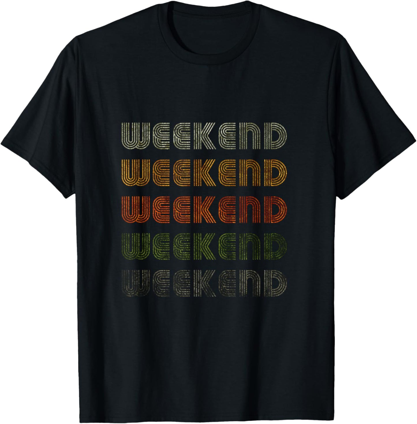 Love Heart Weekend Grunge Vintage Style Black Weekend T-Shirt - T-Shirt | Black
