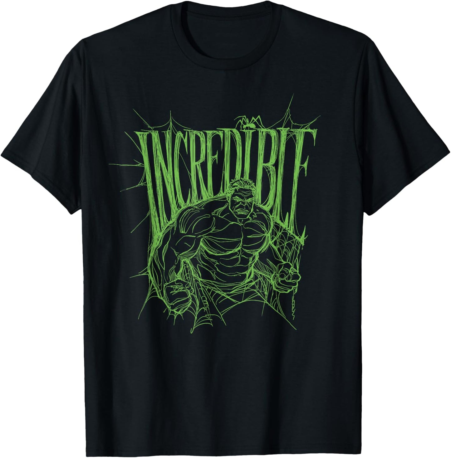 Marvel Studios Spider-Man BND Movie 2026 Incredible Hulk Web T-Shirt - T-Shirt | Black