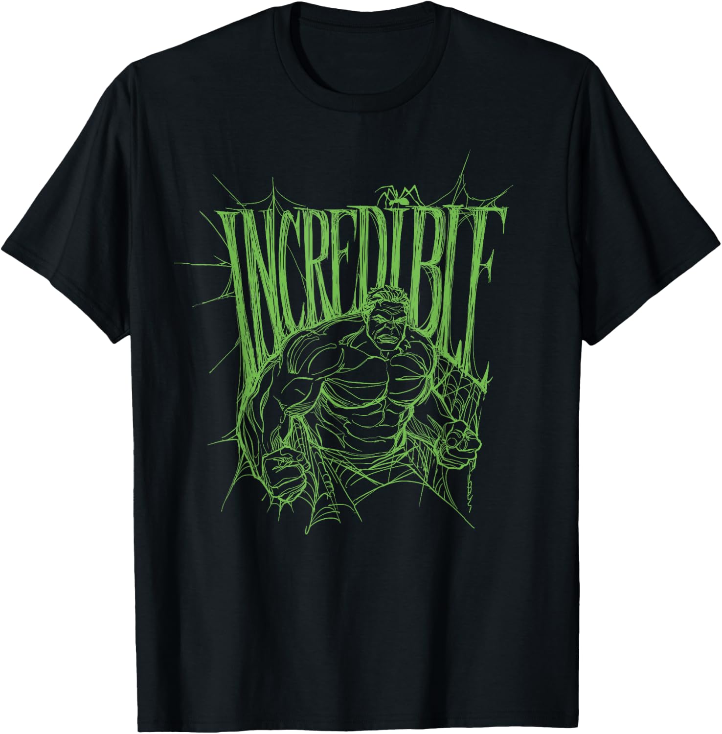 Marvel Studios Spider-Man BND Movie 2026 Incredible Hulk Web T-Shirt - T-Shirt | Black