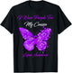 Butterfly I Wear Purple For My Cousin Lupus Awareness T-Shirt - T-Shirt | Black