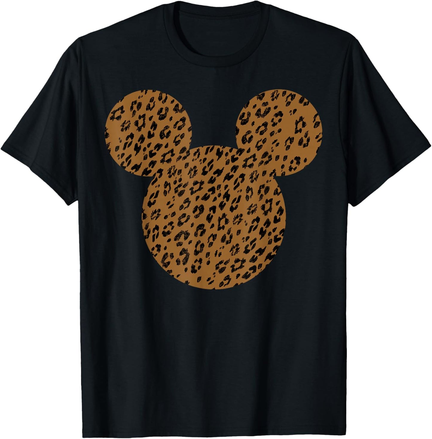 Disney Mickey and Friends Mickey Mouse Cheetah Print Small T-Shirt - T-Shirt | Black