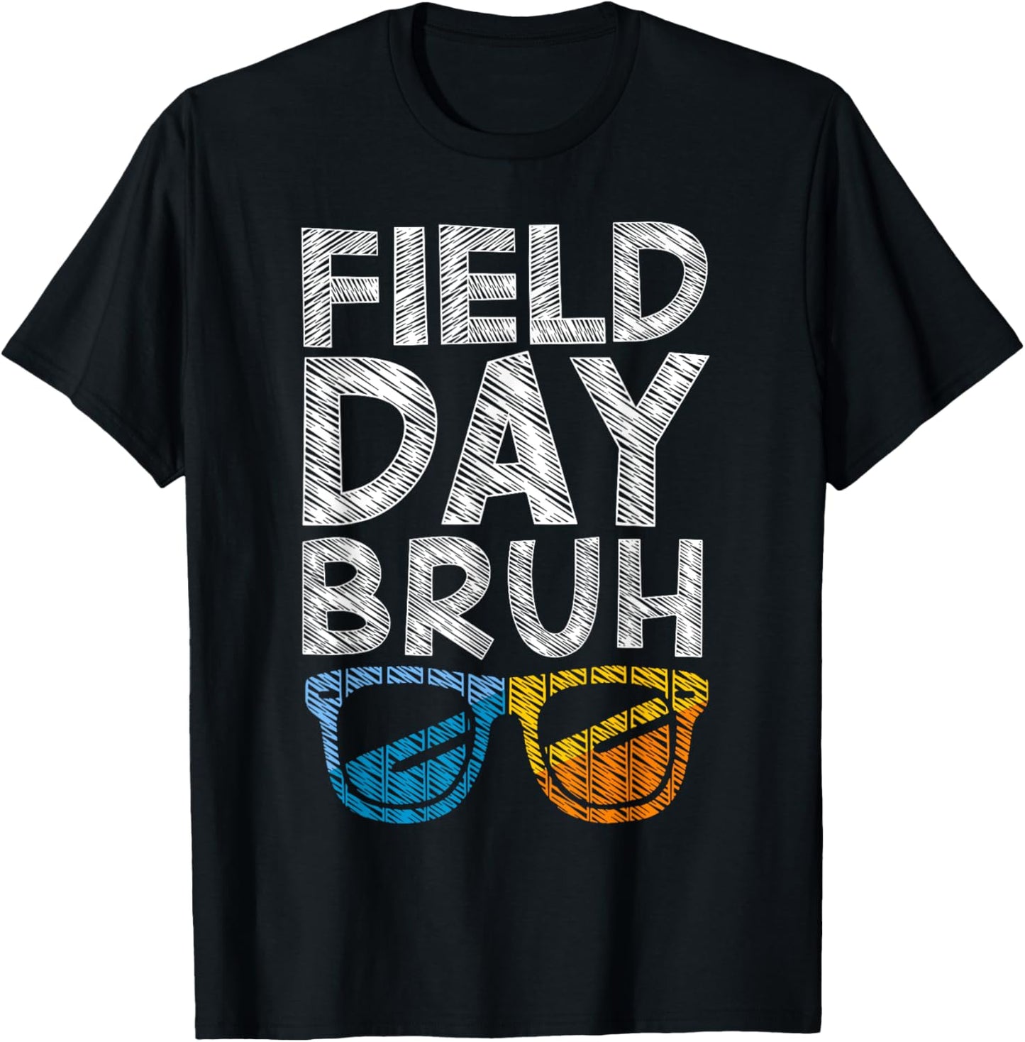 Vintage Field Day Bruh Fun Day Field Trip Student Teacher T-Shirt - T-Shirt | Black