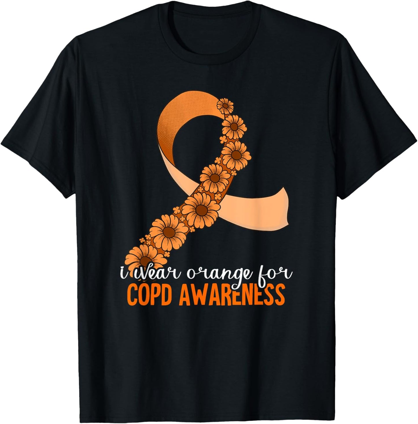 Chronic Obstructive Pulmonary Disease COPD Awareness - -Adults - Black - Small - Short Sleeve - Classic Fit - Cotton, Polyester - COPD Awareness Design T-Shirt - T-Shirt | Black
