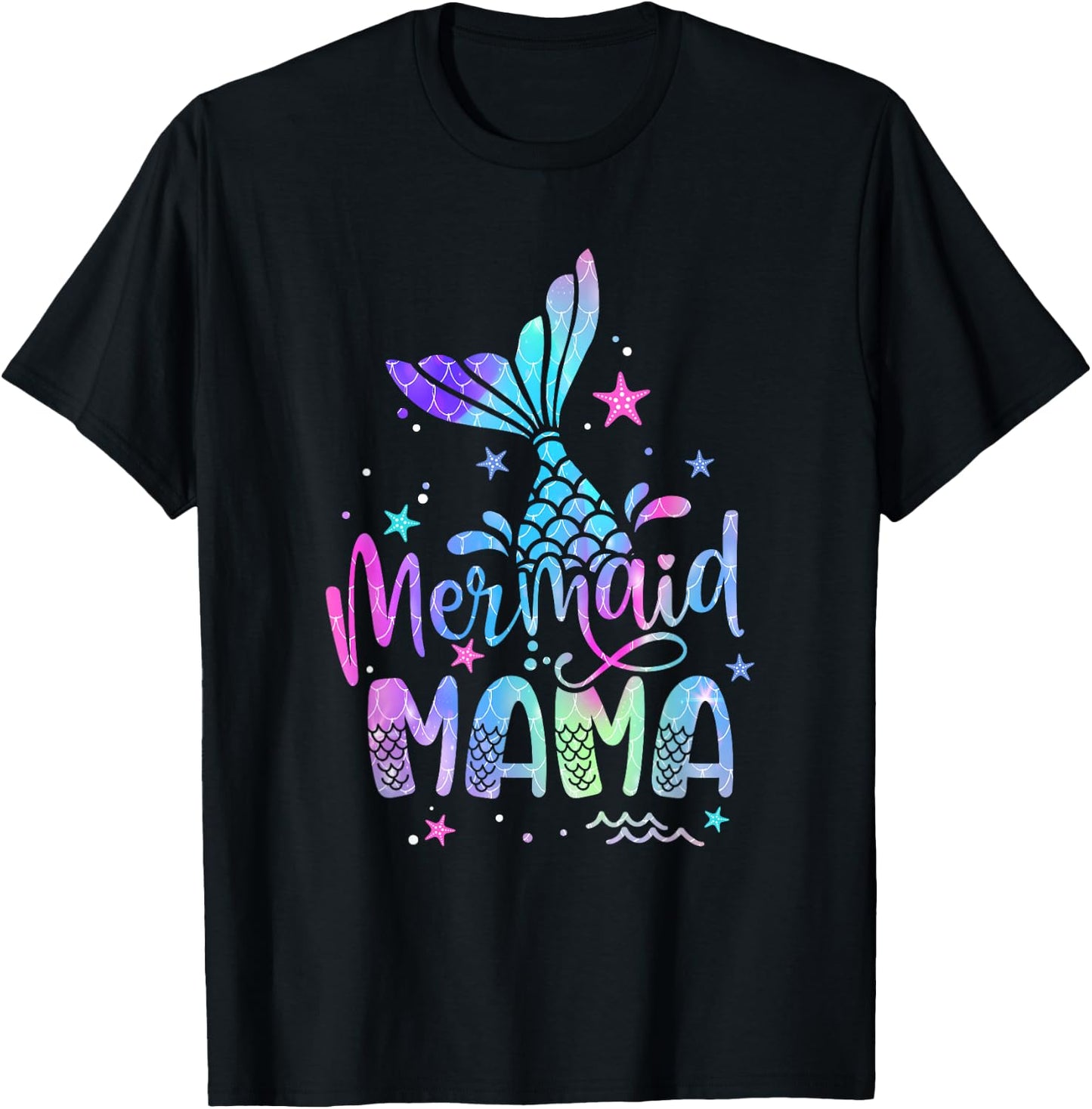 Mermaid Mama Women Family Matching 1st Birthday T-Shirt - T-Shirt | Black