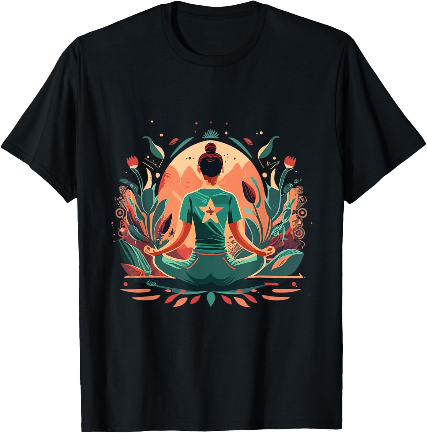 Yoga Meditation and Pilates , Blue T-Shirt - T-Shirt | Black