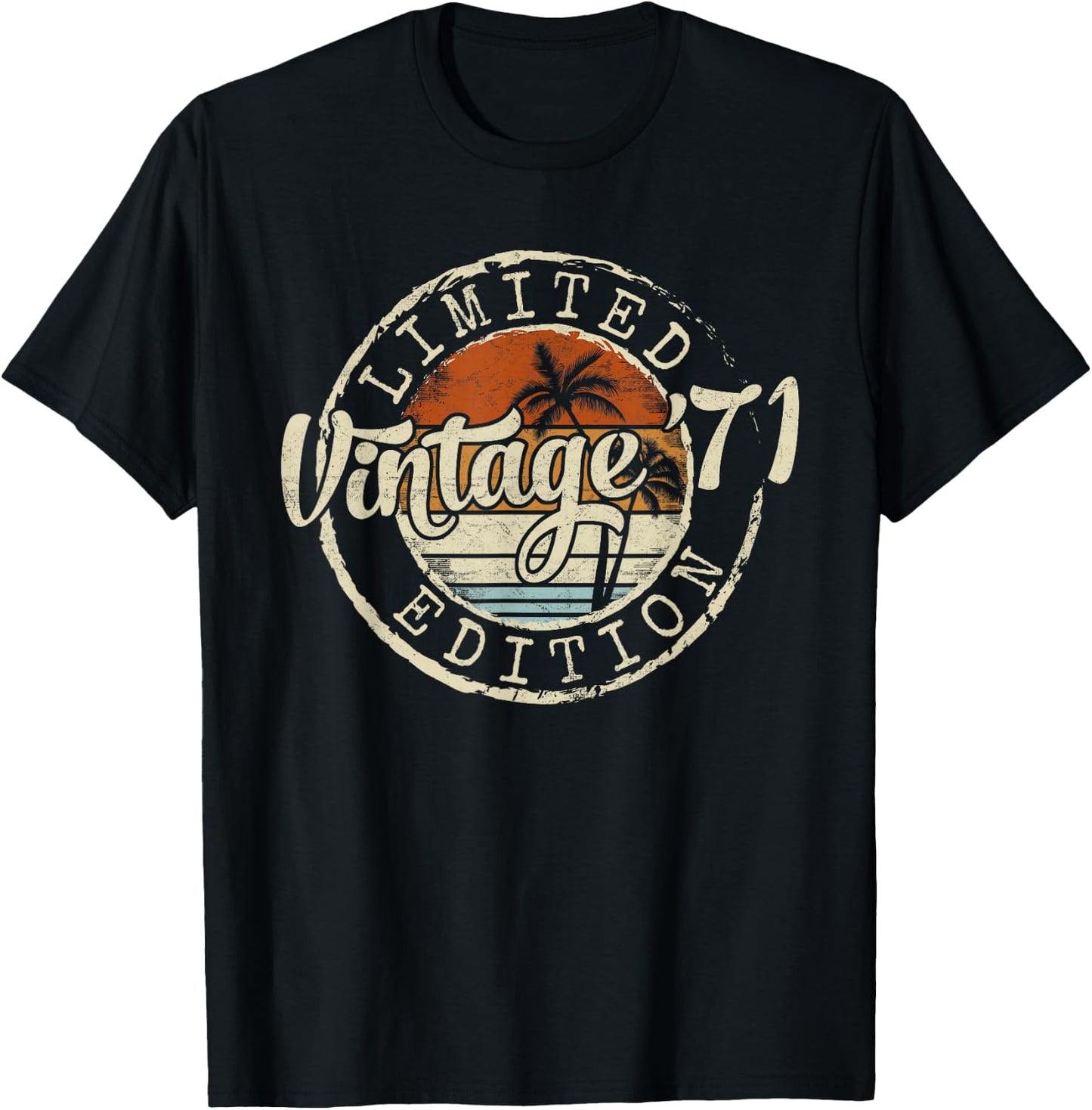 Vintage 1971 53rd Birthday Gifts 53 Year Old Women , Black, S T-Shirt - T-Shirt | Black
