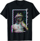 Greek Statue Ancient Vaporwave Aesthetic Synthwave Glitch T-Shirt - T-Shirt | Black