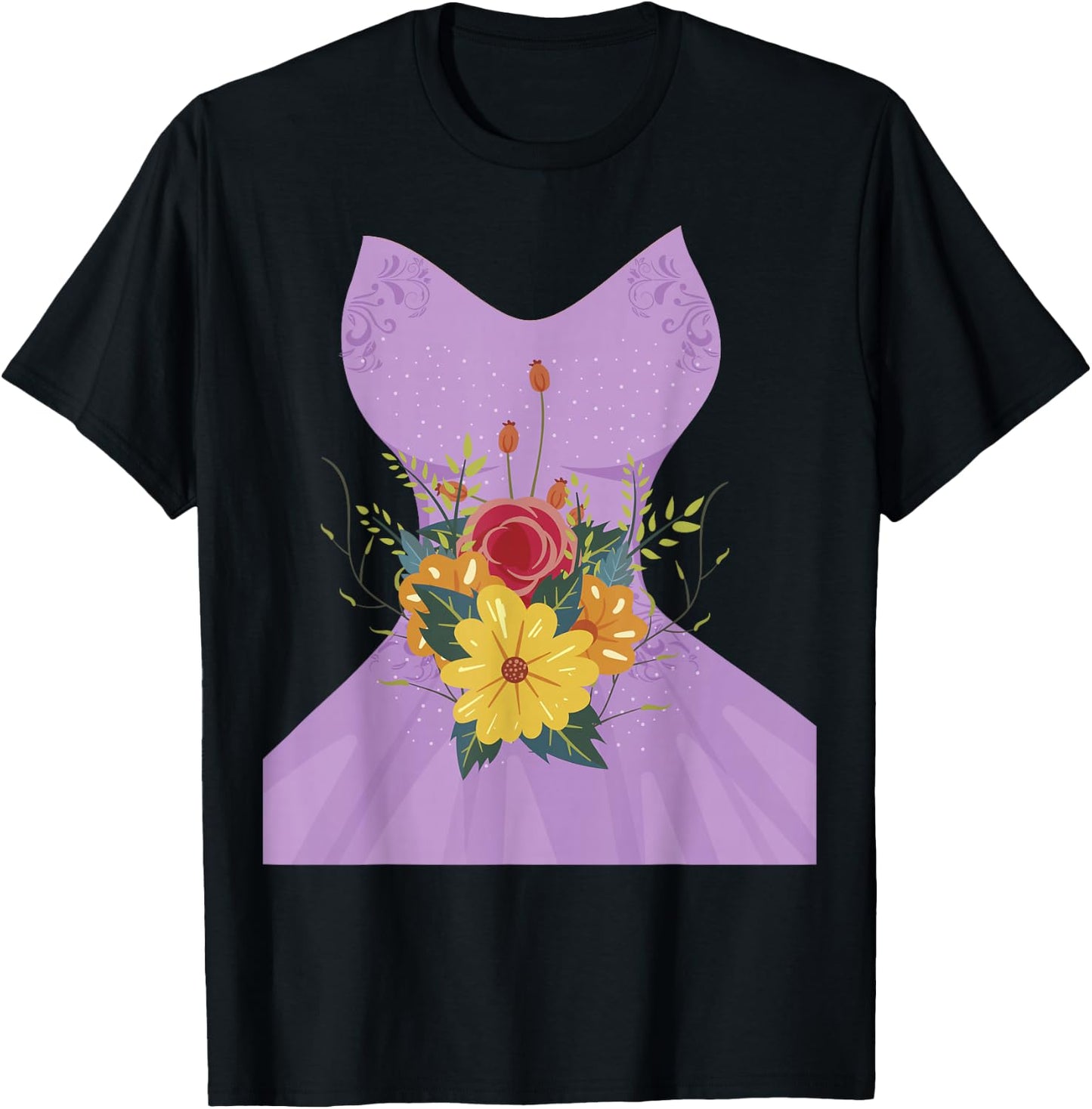 Simple Wedding Dress Gift Bridal Showers Gift T-Shirt - T-Shirt | Black