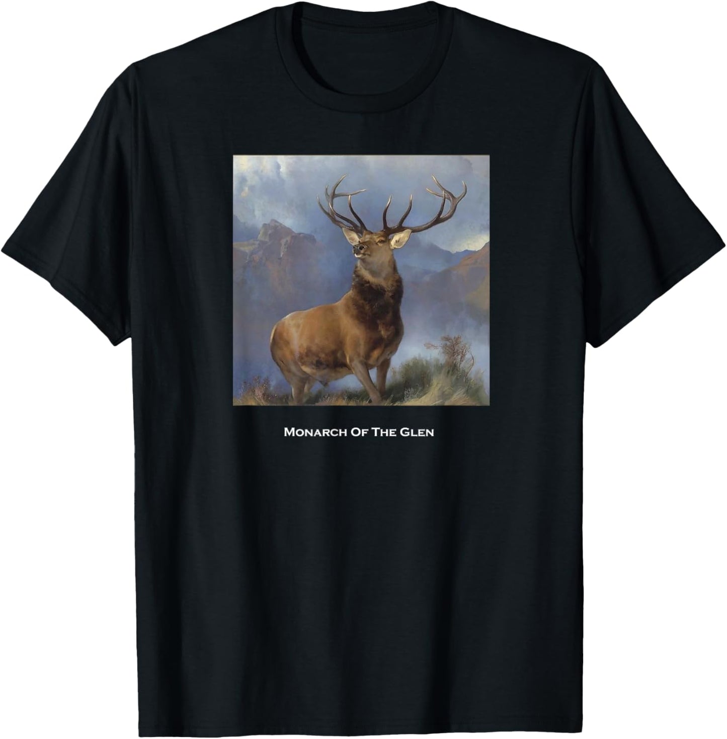 Monarch of The Glen Painting by Landseer T-Shirt - T-Shirt | Black