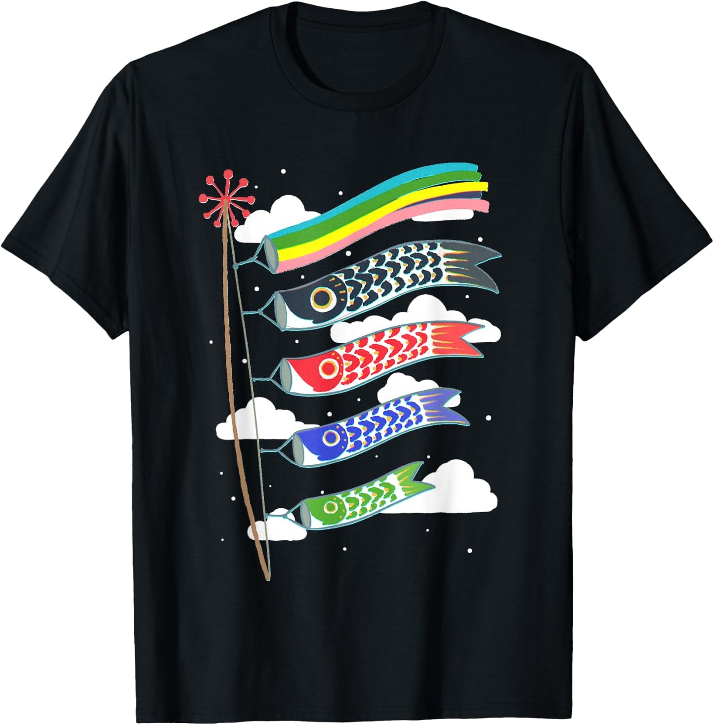Koinobori, japanese koi kite T-Shirt - T-Shirt | Black
