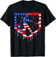 Baseball Drip Ice Cream USA Flag 4th of July Boys Youth Kids T-Shirt - T-Shirt | Black